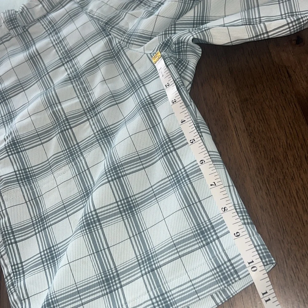 Nike Golf Boys Pale Blue with Greyish Blue Plaid 10